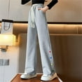 thumbnail image 2 of Girls Pants 5TSpring Girls' Pants Mid Sized Child Kids' Loose and Versatile Casual Kids' Sweatpants Grey, 170, 2 of 8