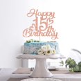 thumbnail image 4 of Cake Topper Unoggsor con brillo rosa dorado para 15.º cumpleaños, 4 of 7