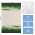 thumbnail image 5 of Green Beige Ombre Kitchen Towels Set of 4, Water Absorbent Dish Towel, Minimalist Ocean Waves Linen Decorative Hand Towels - Quick Drying Cloth for Cooking Baking, 18x28 Inch, 5 of 8