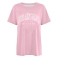 thumbnail image 4 of TrendOFT Womens Oversized Tees Drop Shoulder Crew Neck Short Sleeve Casual Lightweight Daily Tops Pink2 XXL, 4 of 4