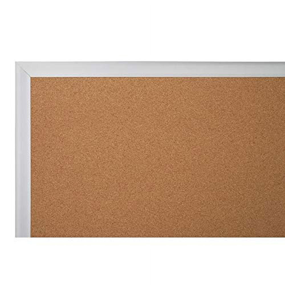Office Depot Aluminum-Framed Cork Bulletin Board, 24" x 36"