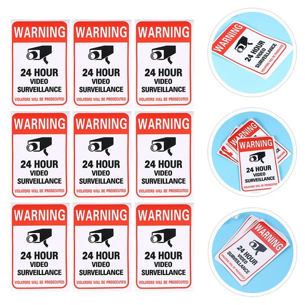 Surveillance signs best sale walmart