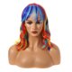 thumbnail image 1 of Peluca de cabello humano Unique Bargains para mujer 16' Rojo Resaltar Rizado con gorra, 1 of 7