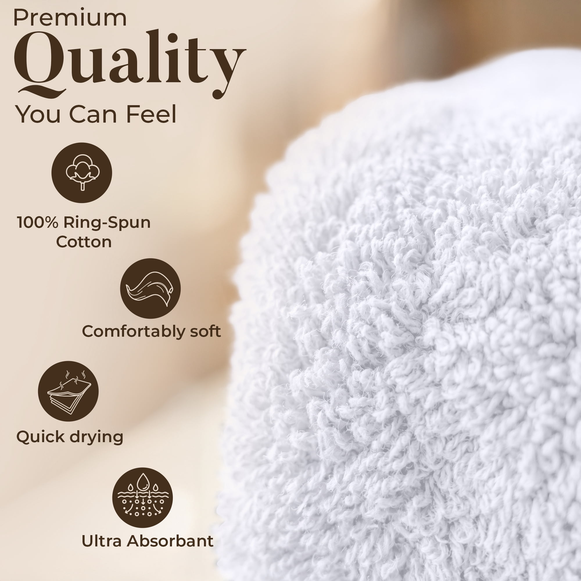 Dan River Bath Sheet 1 pack 40x80 in Soft Absorbent and Quick Dry jumbo Cotton Towel - White