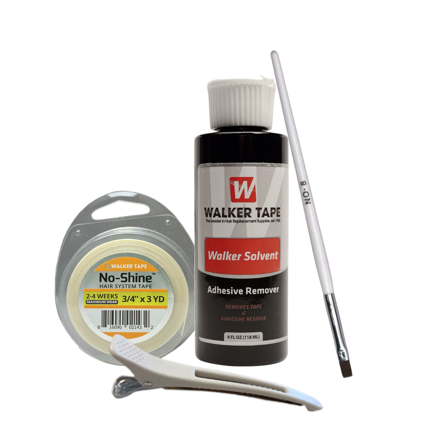 4oz Walker Solvent Hair Extension Tape Remover & NoShine 3/4"X3 YDS