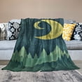 thumbnail image 2 of Orinice Moon Stars Forest Warm Lightweight Blanket Soft Fleece Throw Blanket for All Seasons - Ideal Gifts for Living Rooms, Sofa Decor, and Cow Lovers 60x80in, 2 of 6