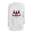 thumbnail image 4 of Nmnitkp Long Sleeve Shirts for Wome Soft and Comfortable Double Face Wool Women's Round Christmas Printed Long Sleeve Thickened Thermal Top & Christmas Blouses with Pockets, 4 of 4
