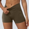 thumbnail image 6 of Iugvhana Women's Crossover High Waist Yoga Shorts Slim Fit Soft Fitness Workout Leggings Butt Lift Stretch Athletic Gym Tight Shorts Green XXL, 6 of 9