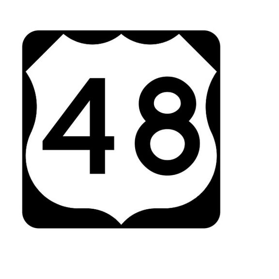 US Route 48 Metal Sign Highway Sign Road Sign Size: 8 inch x 8 inch