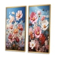 thumbnail image 3 of Designart "Meadow Cosmos Euphony" Meadow Framed Wall Art Set Of 2 - Multi-Color Landscapes Framed Canvas Set For Living Room Decor, 3 of 7