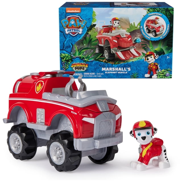 Vehículo de juguete Paw Patrol Jungle Pups Marshall con figura 3+