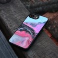 thumbnail image 4 of WIRESTER Shockproof Soft Rubber Cover Case for Apple iPhone 16e 6.1" 2025, Colorful Marble, 4 of 5