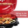 thumbnail image 4 of Techwood 1600W Electric BBQ Grill – Portable Indoor/Outdoor Smokeless Grill with Double-Layer Design & Removable Stand, Serves 15, Perfect for Condos, Patios & Backyards, 4 of 6