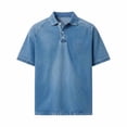 thumbnail image 4 of COSFO Polo Shirts for Men Big and Tall Casual Short Sleeve Blue Vintage Classic T-Shirt Collared Summer Relaxed Fit Pullover Tops, 4 of 6