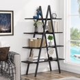thumbnail image 2 of Tribesigns 4-Tier Bookshelf, A-Shaped Bookcase 4 Shelves Industrial Ladder Shelf Open Display Shelves Book Storage Organizer for Living Room, Home Office, 2 of 7