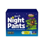 Rascals Night Pants Absorbent Boys Nighttime Bedwetting Underwear, Teenage Mutant Ninja Turtles, S/M, 44 Count