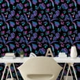 thumbnail image 2 of Ambesonne Tropical Peel & Stick Wallpaper for Home, Retro Abstract Monstera, 13"x100", Violet Aqua Charcoal Grey, 2 of 5