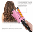thumbnail image 4 of Rizadora De Cabello De 3 Barriles, 25mm Rizador De Pelo Xtellar rosa, 4 of 4