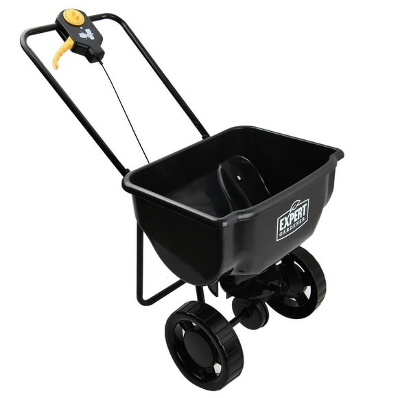 Expert Gardener 15000SQ ft Push Spreader, Black, Broadcast Spreader