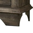 thumbnail image 3 of Fiza 28 Inch Modern Nightstand, 2 Gliding Drawers, Rustic Gray Solid Wood, 3 of 6
