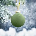 thumbnail image 2 of 16 pc Christmas Ball Bauble Ornament Velvet Christmas Indoor Outdoor Hanging Decoration Holiday Party Wedding Halloween Thanksgiving Valentine's Day Decor, 2 of 6