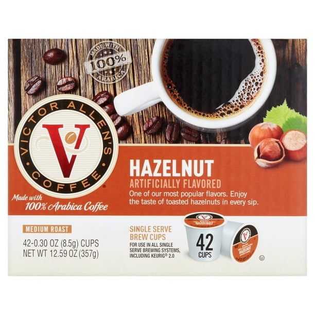 Victor Allen's Coffee Medium Roast Hazelnut, 0.30 oz, 42 count