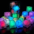 thumbnail image 2 of SZTXJ 10pcs LED Lighted Ice Cubes for Drinks Wine Whiskey LED Ice Cubes Water Activated Liquid Sensor Glowing (Yellow), 2 of 5