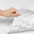 thumbnail image 1 of GPED Tapetes de Bañera para Ducha y Bañera, Tapete de Baño Slip de 27.6 x 15 Pulgadas con Agujeros de Drenaje y Ventosas, Tapete de Baño Lavable a Máquina para el Piso de la Bañera con Ventosas y Agu, 1 of 6