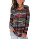 thumbnail image 1 of Qarigey Camiseta de mujer Otoño Impreso Cuello en V Top Top Blusa informal de manga larga Prendas para la parte del cuerpo Vino rojo XXL, 1 of 5