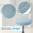 thumbnail image 3 of Uxcell Stool Covers Round, Elastic Bar Stool Covers Washable Stool Cushion Slipcover Stretchy Bar Chair Seat Cover for Chairs Blue 11"-14", 3 of 7