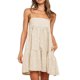 thumbnail image 2 of Vestido de Camisa Cuadrada para las Mujeres A-Línea Correas de Hombro Mini con Borde de Volantes, Vestido de Bolsillo Lateral Casual para Primavera Verano Otoño Diario Y Fiesta, 2 of 6