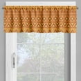 thumbnail image 4 of Ambesonne Aztec Valance & Curtain, Folkloric Triangles Suns, 55"x30", Orange Yellow Burgundy, 4 of 6