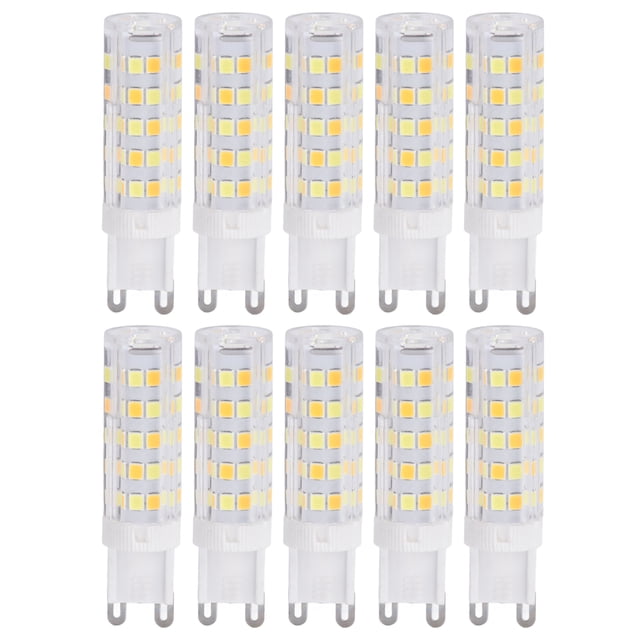 Bombilla LED de cerámica, 10PCS G9 220V LED Bombilla LED V Bombilla LED Ultra Responsiva Jadeshay A