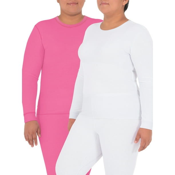 Fruit of the Loom Women's and Women's Plus Long Underwear Waffle Crew