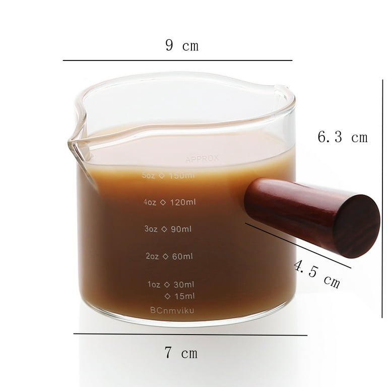 BCnmviku Measuring Cup Shot Glass 4 Ounce/120ML Liquid Heavy High