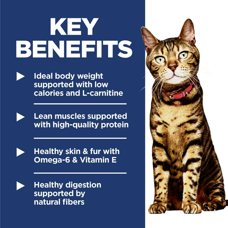 l carnitine for cats Hill's Science Diet Chicken Dry Cat Food for 7+ Senior Cats, 4lb Bag