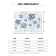 thumbnail image 5 of Honeii Pale Blue Lotus Flowers print throw blanket, crafted from cozy cotton flannel, offers versatile home decor as a bedding suitable for all seasons.-50"x40", 5 of 6