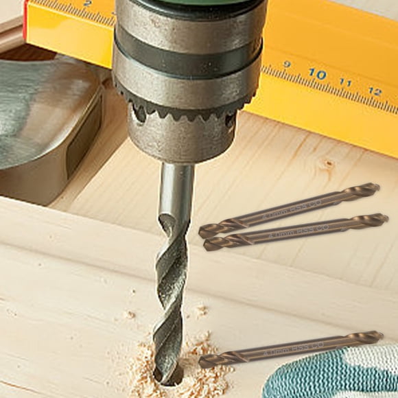 Raindrops 10Pcs Hardened Metal Drill Bits with High Efficiency and Chip Evacuation for Versatile Home Use