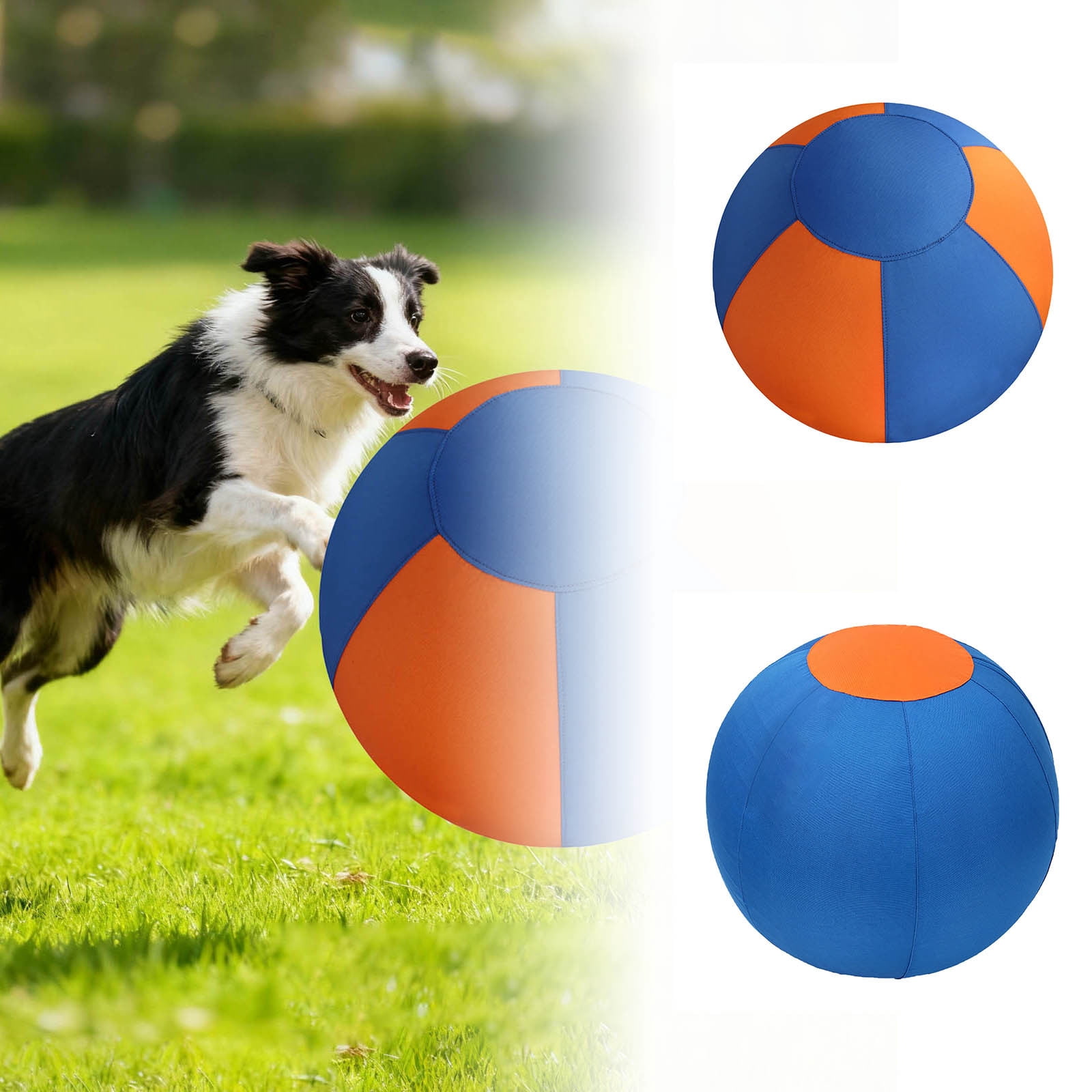 1pc Dog Herding Ball Toy with Handles - Durable Polyester Training Toy for Medium/Large Breeds (Border Collie, German Shepherd), Outdoor Exercise Toy for Herding Dogs & Horses