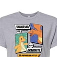 thumbnail image 3 of Pokémon - Dragonite Charizard Prepare For Battle - Juniors Cropped Cotton Blend T-Shirt, 3 of 5