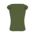 thumbnail image 4 of TKLPEHG Womens Tank Tops Square Neck Basic Shirt Loose Solid Color Fashion Lightweight Sleeveless T Shirt Casual Summer Clothes Comfy Blouses (Army Green,XXL), 4 of 7