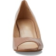 thumbnail image 4 of Nine West Canise Barely Nude Wedge Heel Slip On Rounded Peep Toe Fashion Pumps (Barely Nude, 7.5), 4 of 6