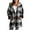 Gray, variant on MORTTIC Women's Plaid Hooded Zip-Up Jacket Long Sleeve Loose Fit Coat with Pockets Winter Warm Wear Red，3XL