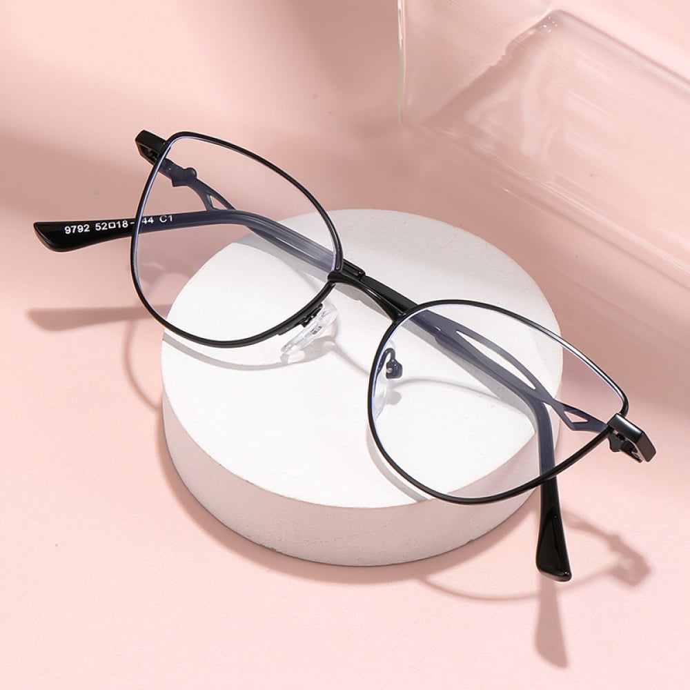 4 Pairs of Women Cat Eye Anti-blue Light Reading Glasses 3.5 Metal Presbyopia Glasses Fashinable Readers +3.50 strength