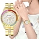 thumbnail image 4 of Clearance Sale Sfonq Womens Watches ,Mothers Day Gift for Grilfriend Women Casual Fashion Stainless Steel Band Folding Buckle Women Watch,Rose Gold Buy 2 Save 10%, 4 of 7