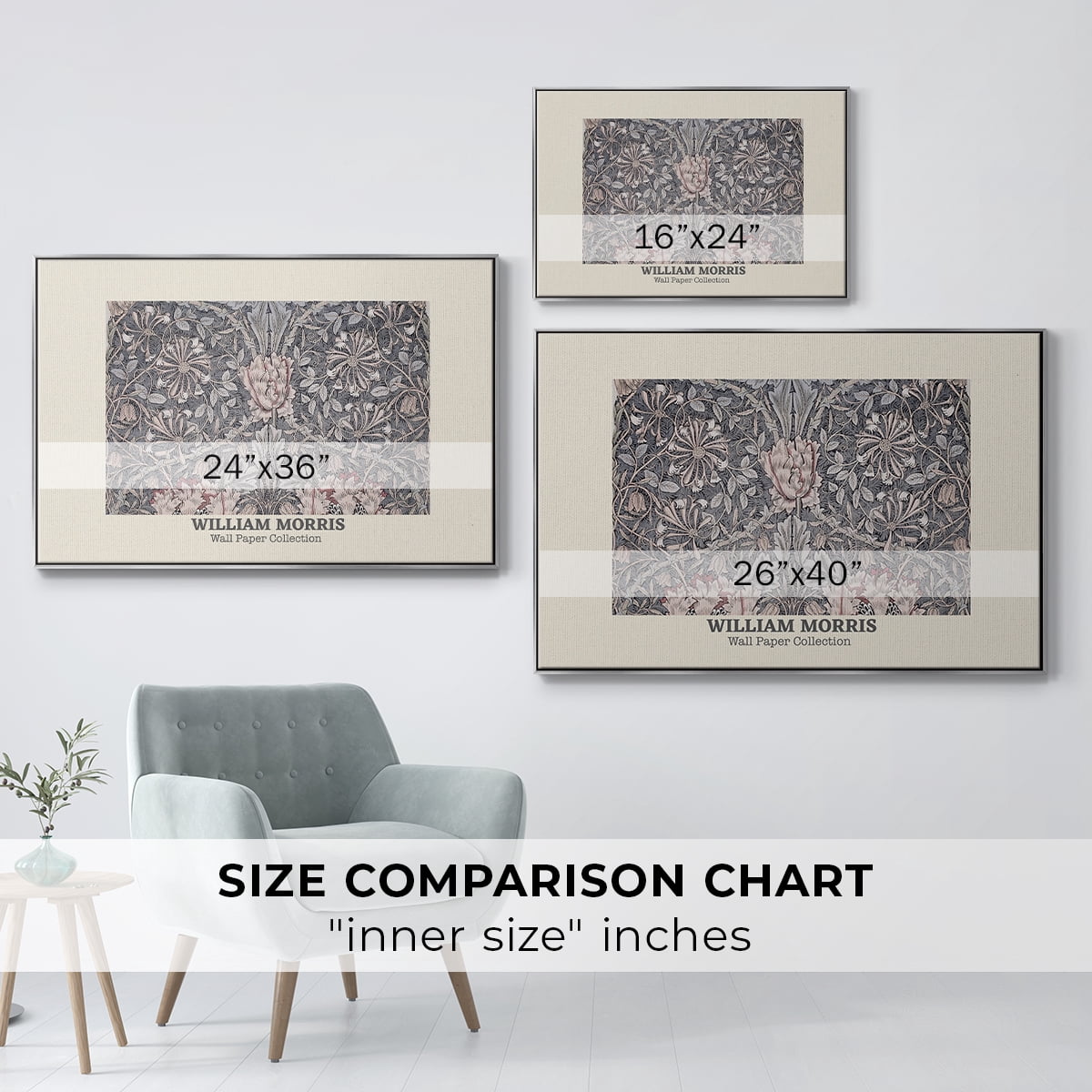 Vintage Abstract Print-XLV Framed in Silver Wood Gallery Wrapped Canvas 17 in. x 25 in.