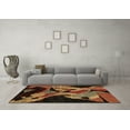 thumbnail image 3 of Ahgly Company Indoor Round Oriental Brown Modern Area Rugs, 3' Round, 3 of 4