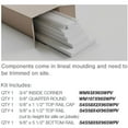 thumbnail image 2 of 56" Height with 12" to 15" Wide Adjustable Wall Panels, Deluxe Shaker 8' PVC Wainscoting Kit, (for heights up to 56"H), 2 of 9