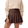 thumbnail image 2 of Womens Girl High Waisted Pleated Tennis Skirt School A Line Skater Skirts with Shorts Swing Skirt, 2 of 5