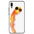 thumbnail image 1 of Coque de téléphone souple en silicone noir, motif feu de basket-ball, pour Huawei P40 P30 P20 P10 Pro P9 Lite Psmart 2019 Y6 Y9 qiuyongming unisex, 1 of 2